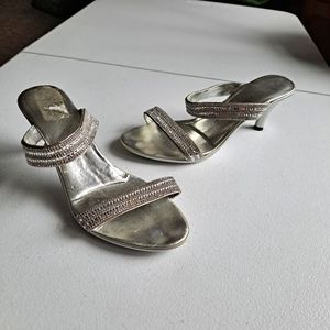 Italian Shoemakers silver sequin Heels